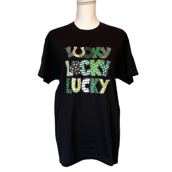 Gildan 100% Heavy Cotton Custom St. Patrick’s Day Graphic T-shirt Women’s Medium - Picture 2 of 13